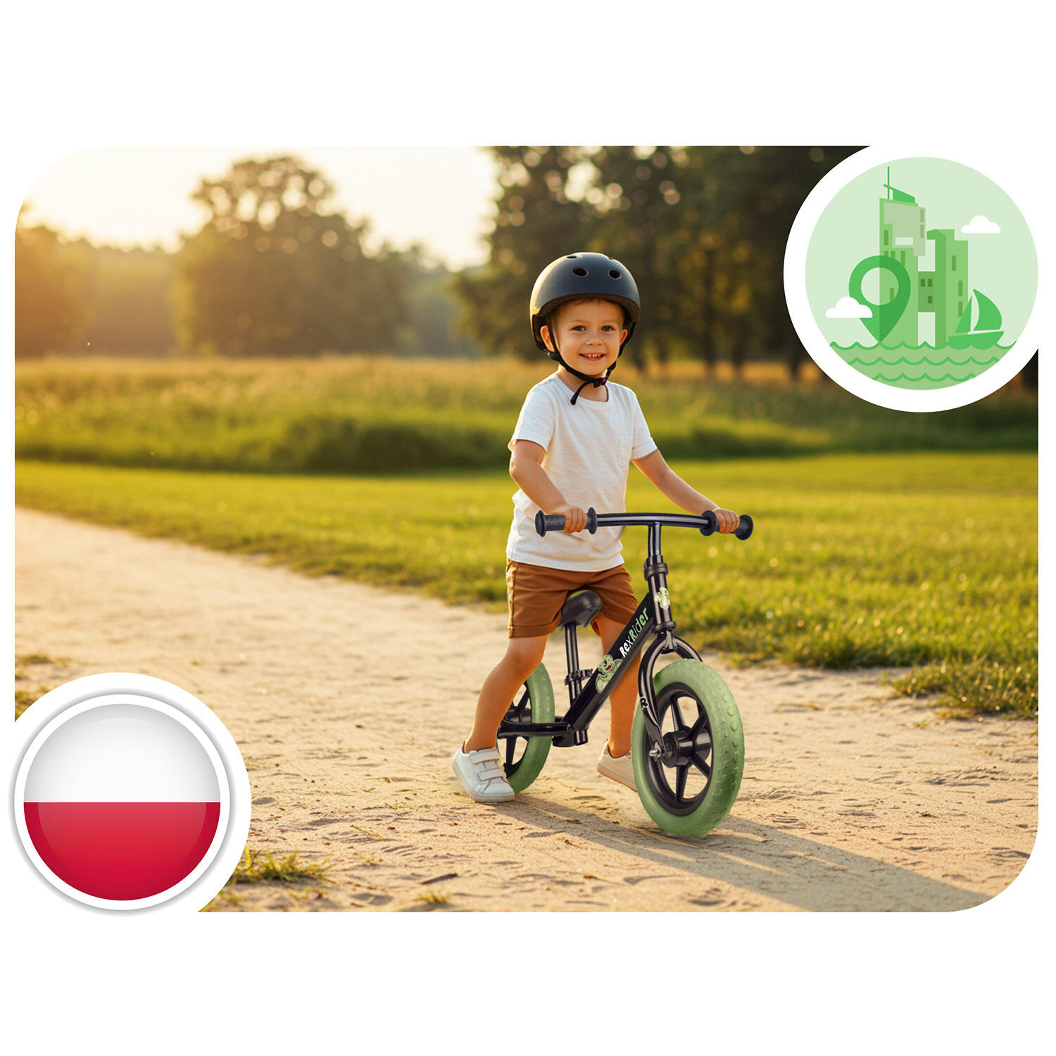 RICOKIDS Laufrad Lauflernrad Fahrrad Kinderrad höhenverstellbar EVA 12 Zoll 3/7
