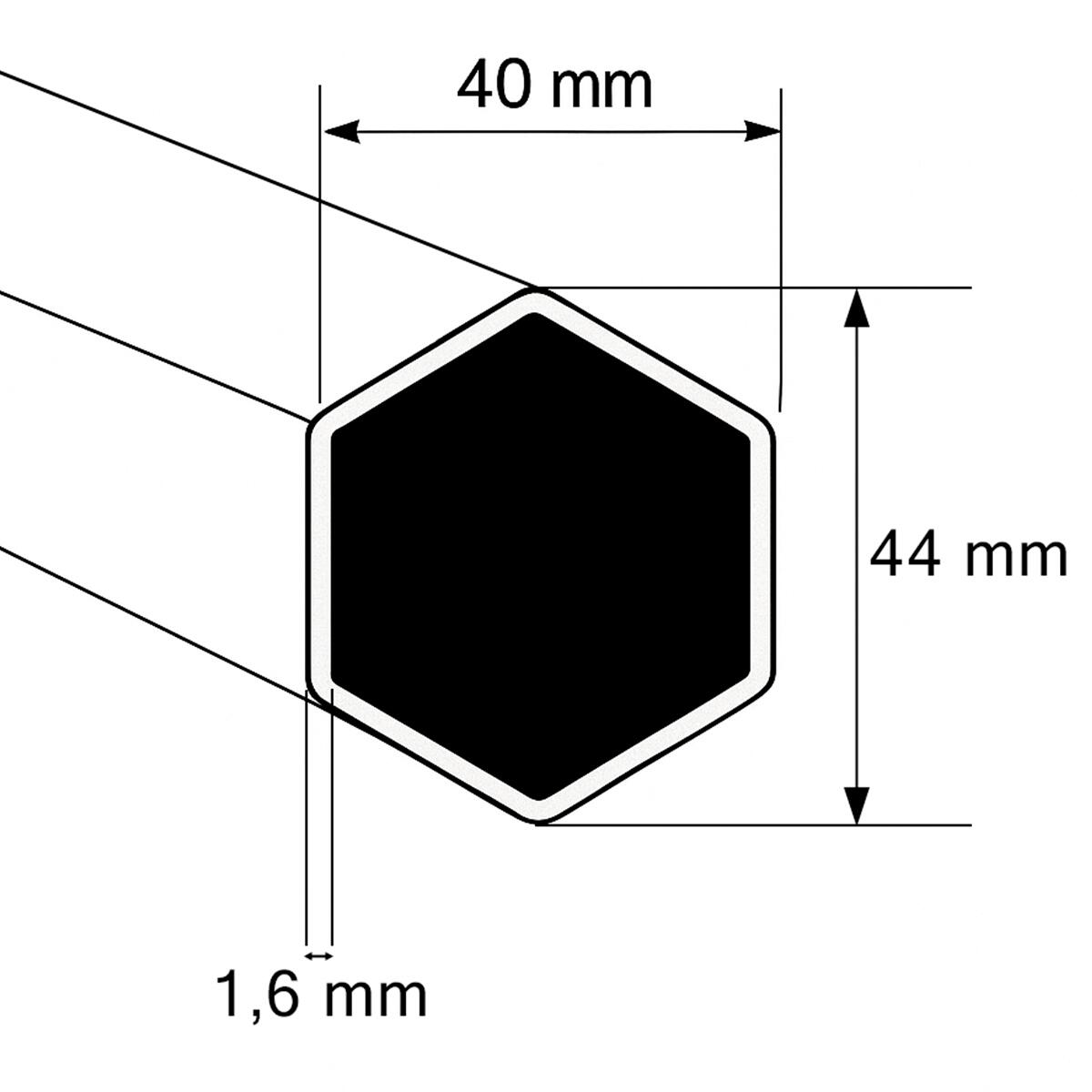 Tenda dobrável de alumínio 3x3m ALUPRO40 com barras hexagonais 6/7
