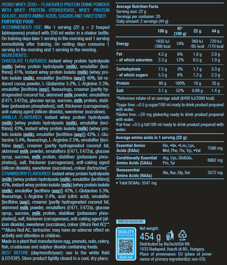 Whey hydrolysée - Hydro Whey Zero - Chocolat 3/5
