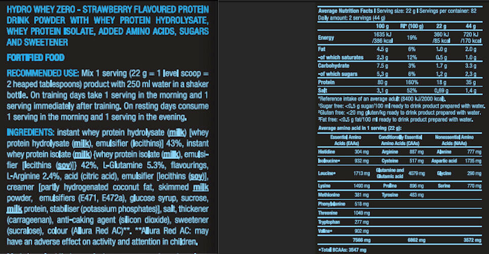 Whey hydrolysée - Hydro Whey Zero - Fraise 3/5