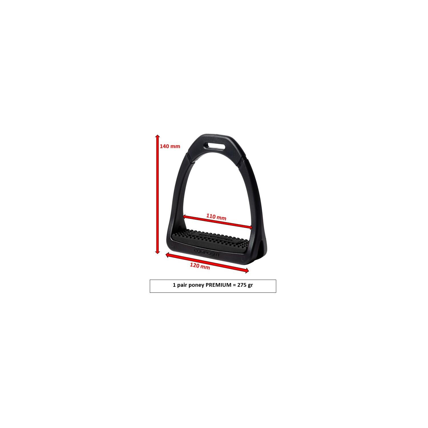 Stijgbeugels Compositi Profile Premium Zwart-zwart 3/4