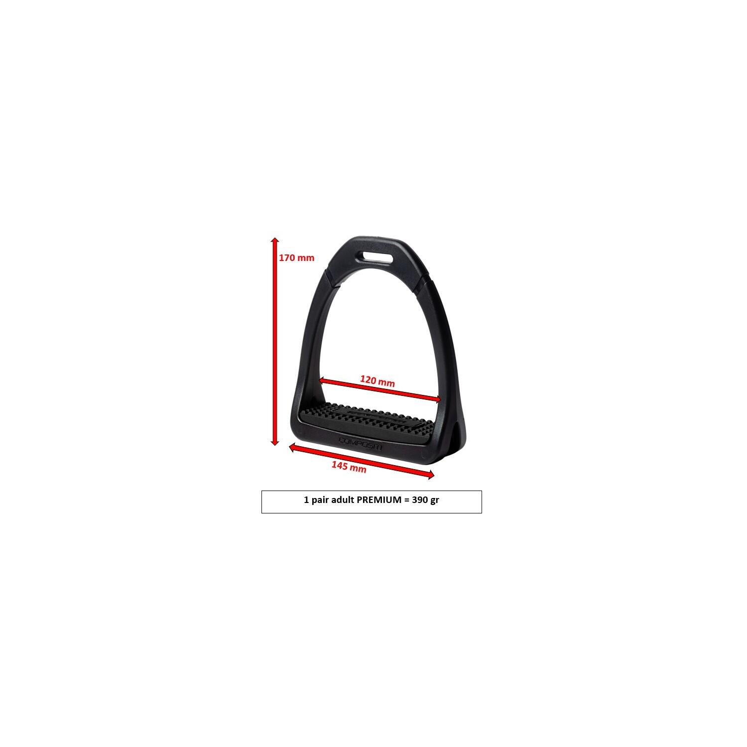 Stijgbeugels Compositi Profile Premium Zwart-zwart 3/4