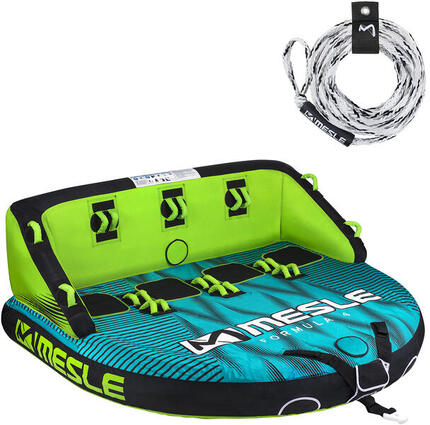Pack Bouée Tractée Formula 2 - 4 Personnes avec Corde Gonflable Bateau & Jet Ski