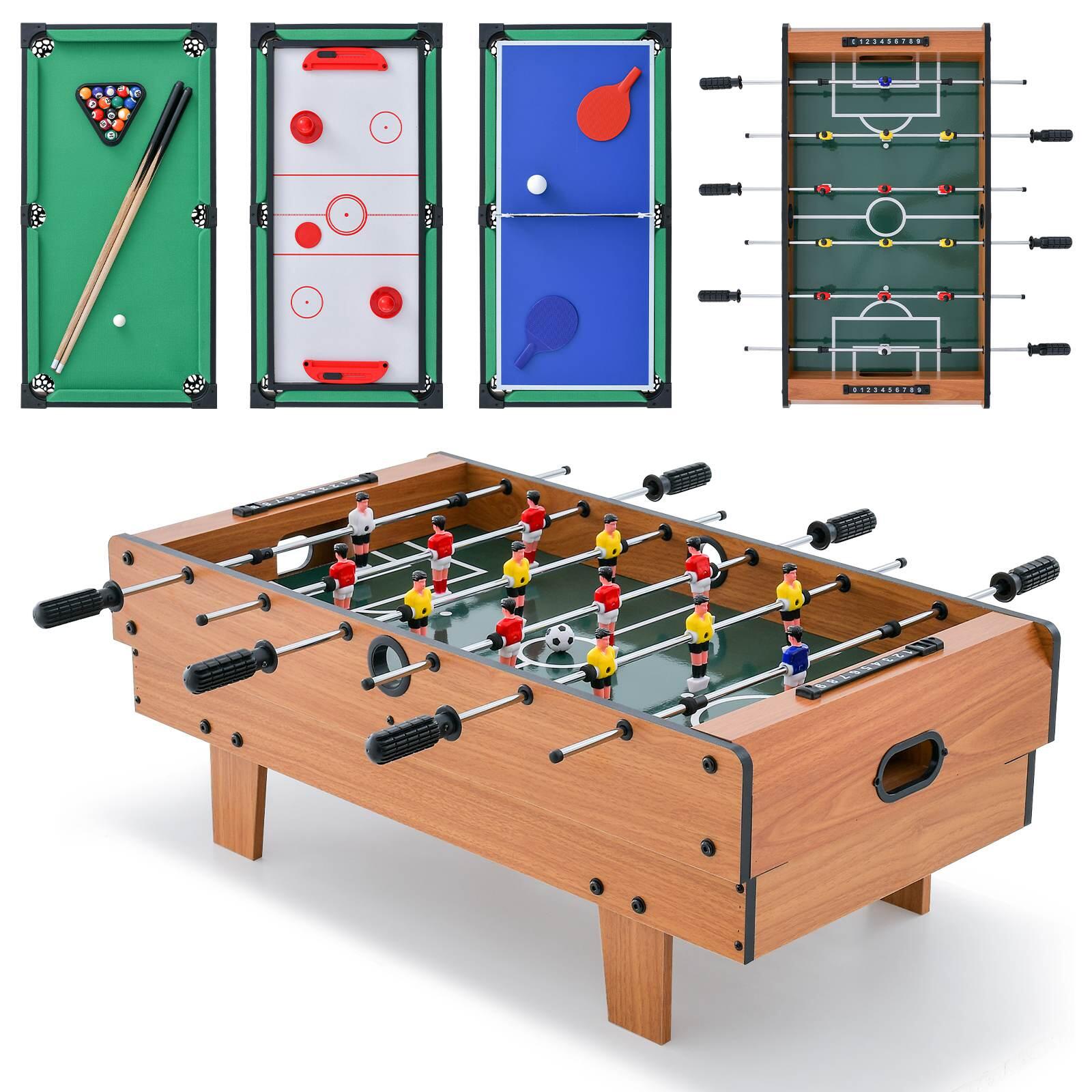 4 in 1 Combo Game Table Set w/Billiards & Complete Accessories 81x43x30.5