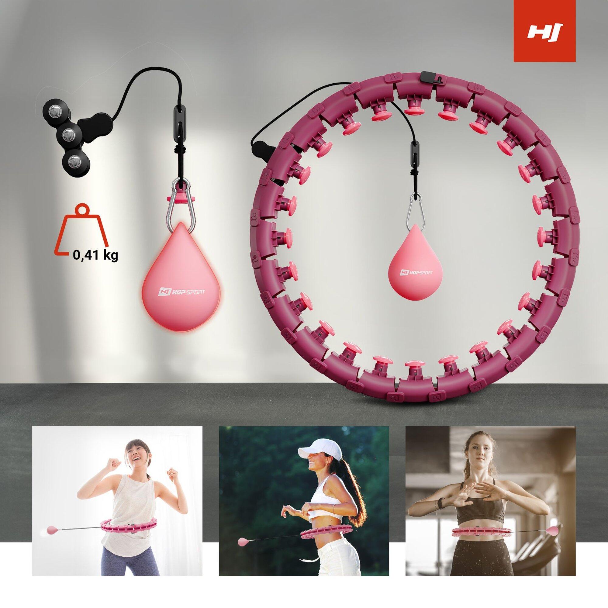 Hula hoop voor oefeningen Hop-Sport HS-106HH met gewicht - fitness oefenring 2/7