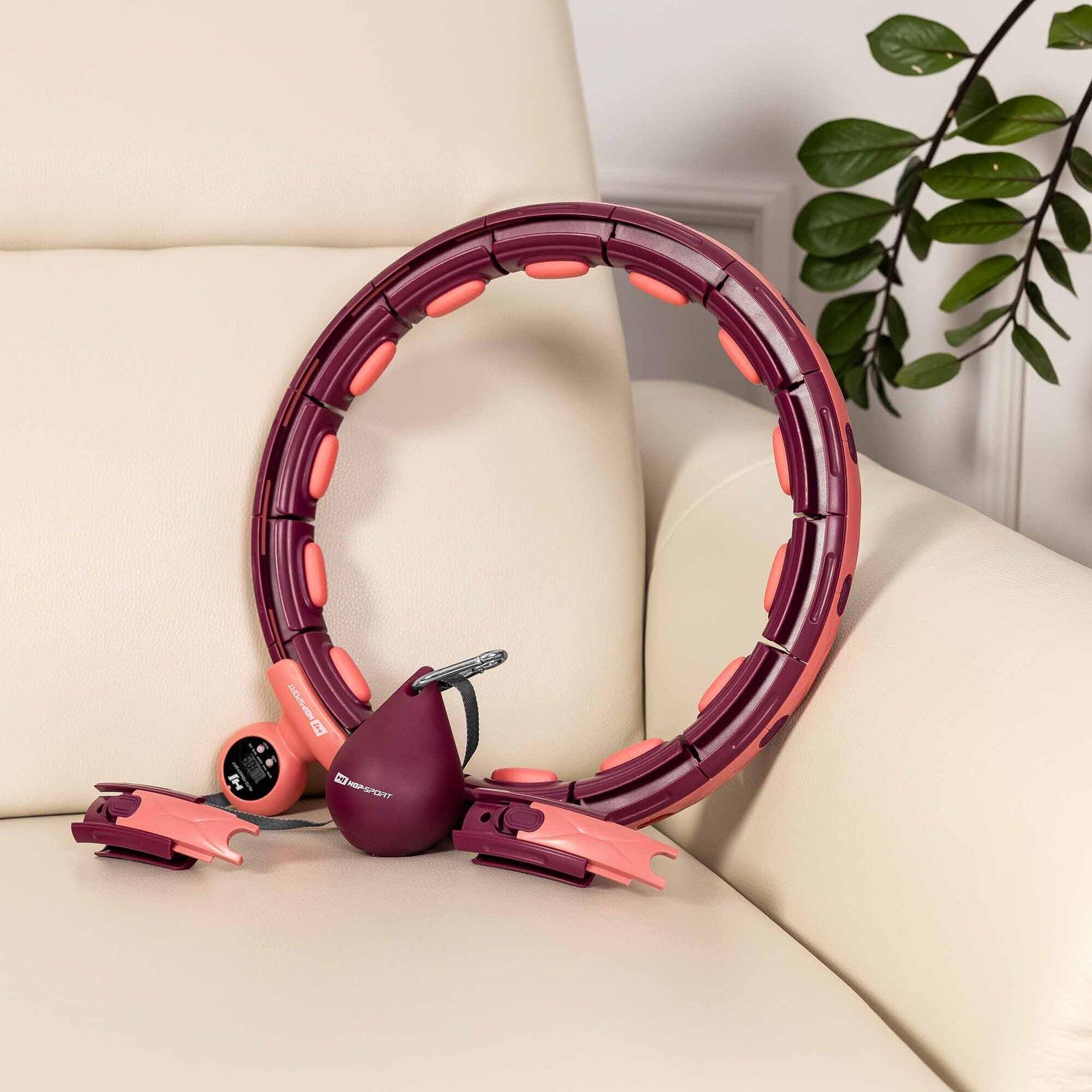 Hula hoop con peso y contador rosa oscuro 7/7