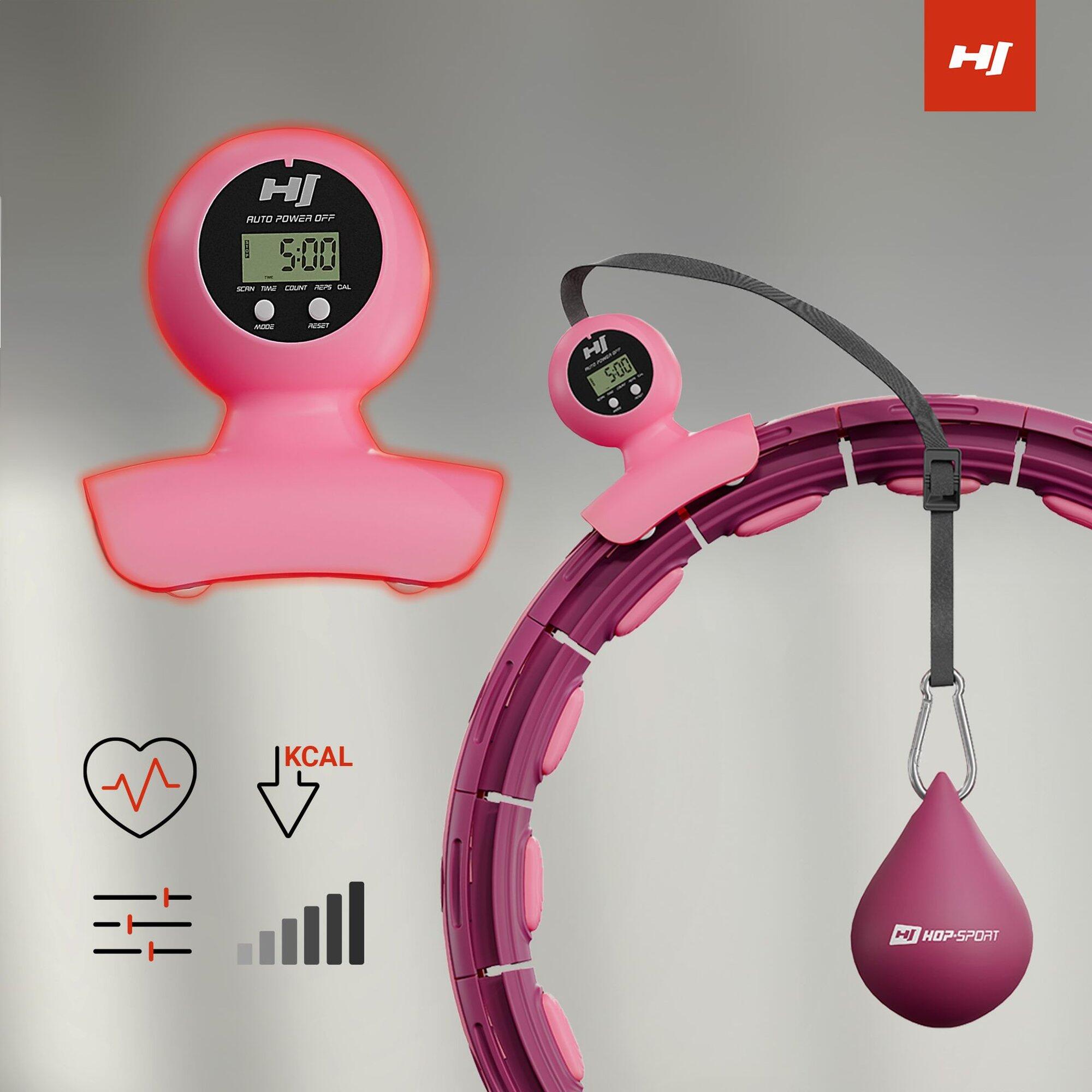 Hula hoop con peso y contador rosa oscuro 6/7