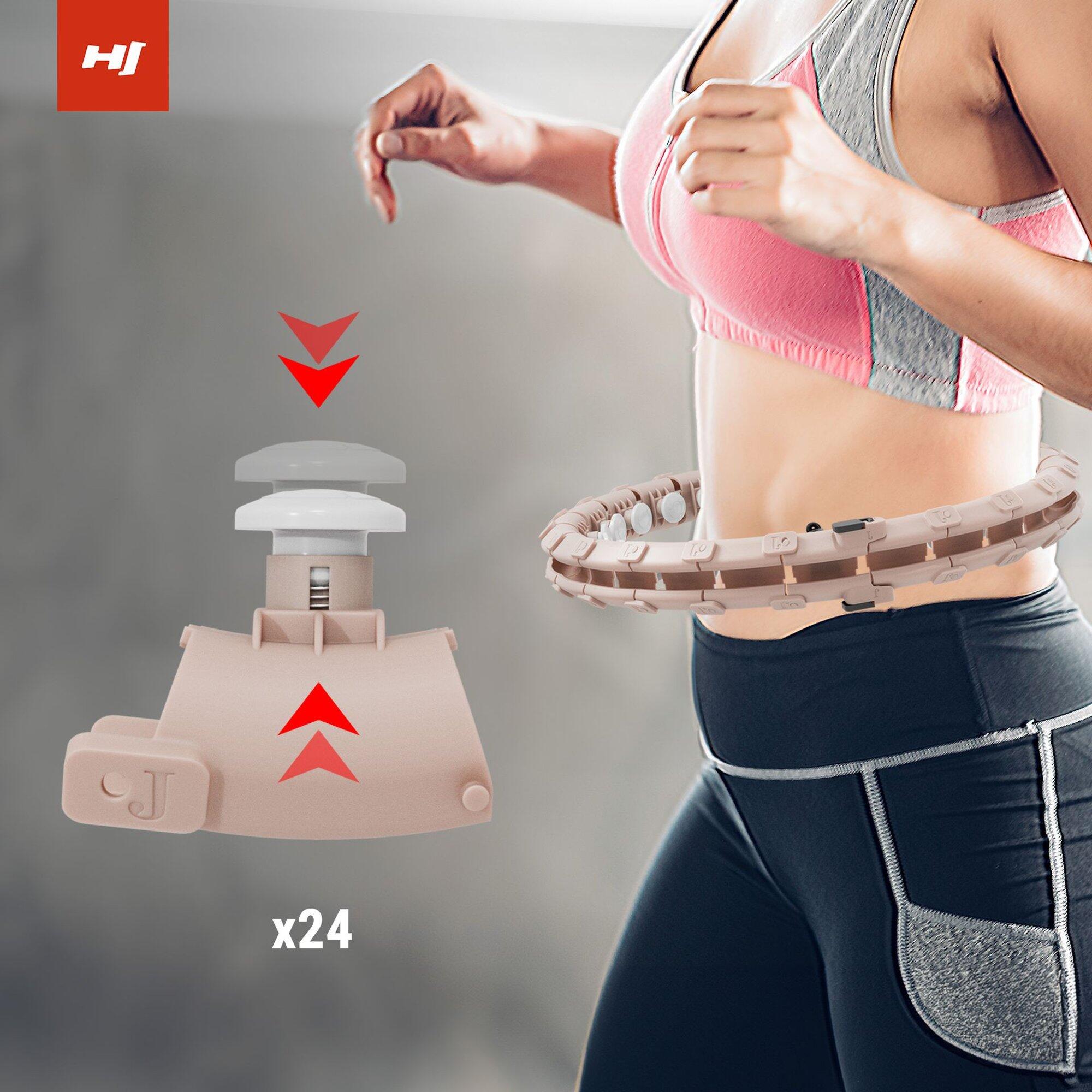 Hula hop do ćwiczeń Hop-Sport HS-106HH z obciążeniem- obręcz do ćwiczeń fitness 3/7