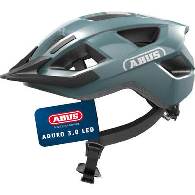 City fietshelm aduro 3.0 led. gletsjerblauw