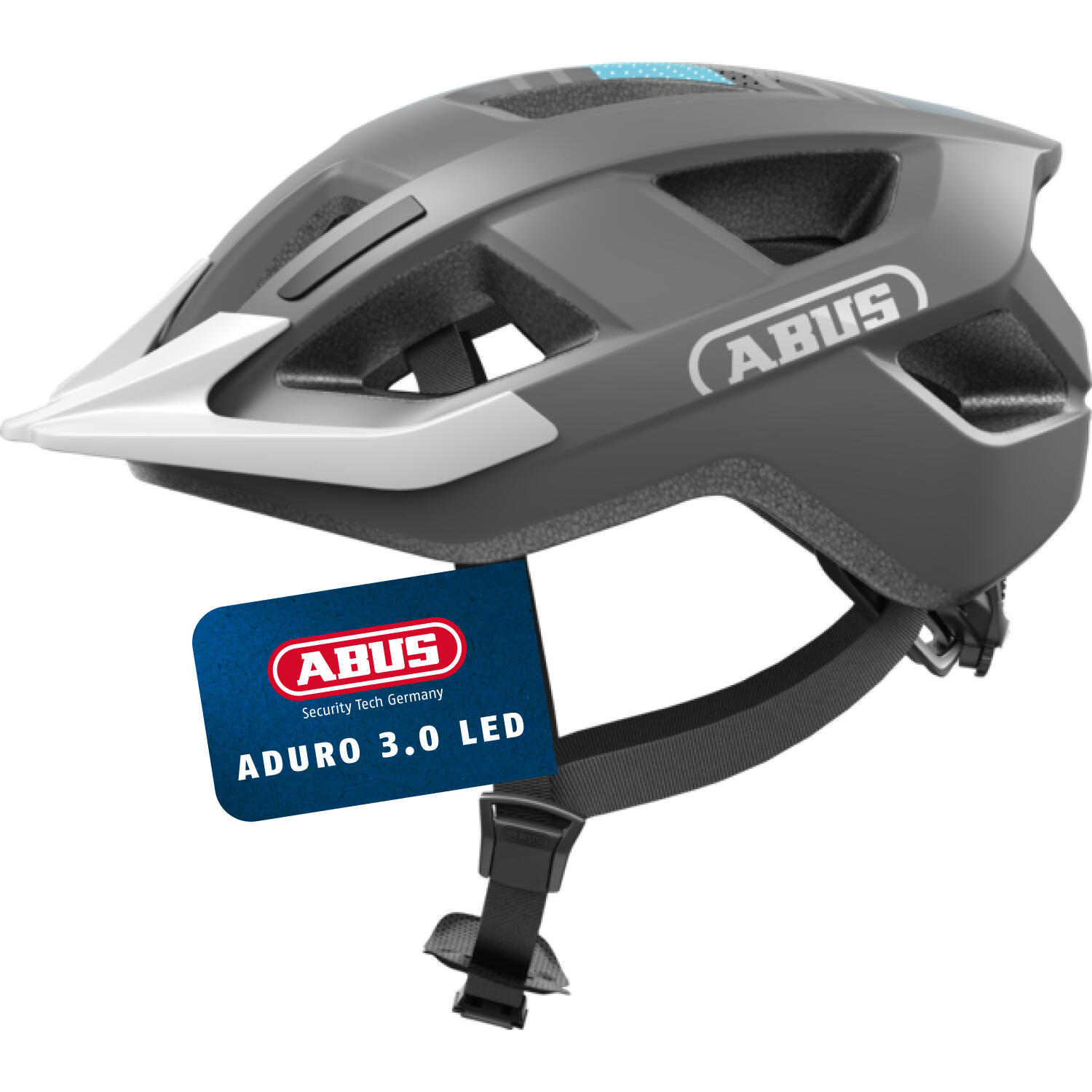 Abus - Chemise City-fahrradhelm Aduro 3.0 Led, Gris Foncé - Casque - Gris - 58-62 Cm - Decathlon
