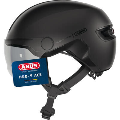 Abus helm hud-y ace velvet zwart m 54-58cm - stijlvol en veilig