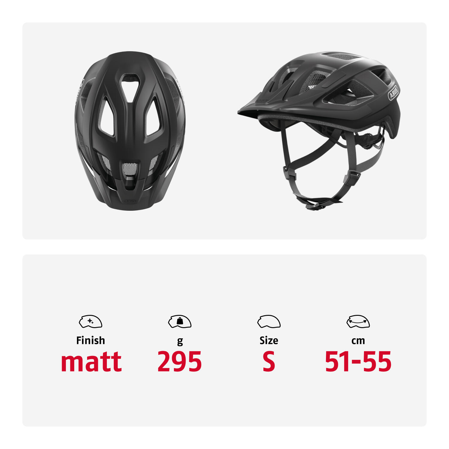 ABUS Aduro 3.0 LED Fietshelm in Velvet Black M 52-58cm 5/7