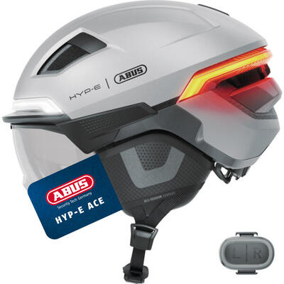 ABUS Hyp-E Ace Casco Smart Gleam Silver L 57-61 cm