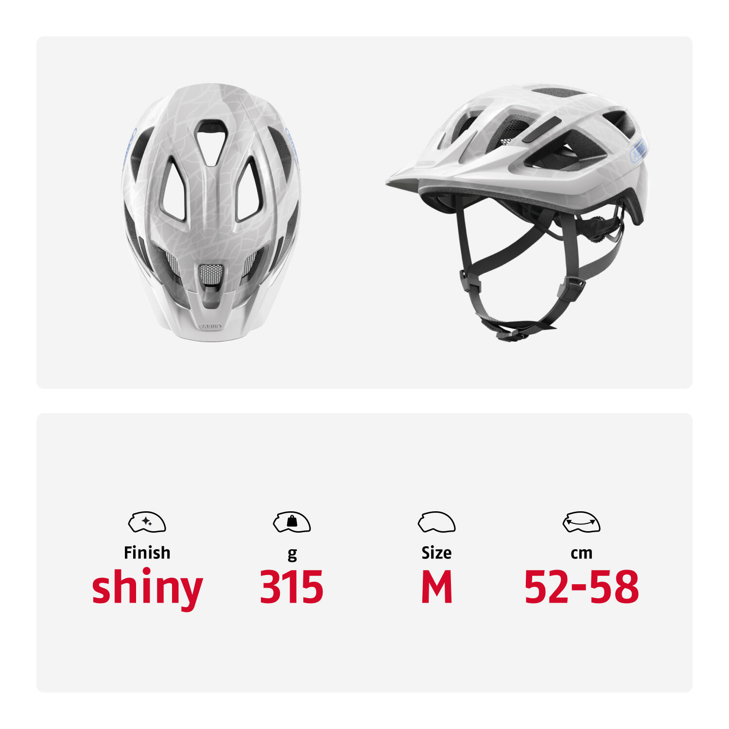 Casco de bicicleta Abus Aduro 3.0 LED Blanco M 52-58 cm 5/7