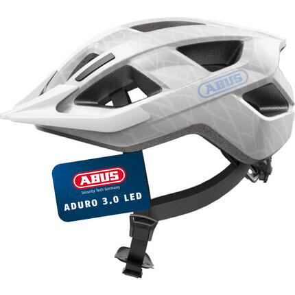 Abus Aduro 3.0 LED Fietshelm Wit M 52-58cm