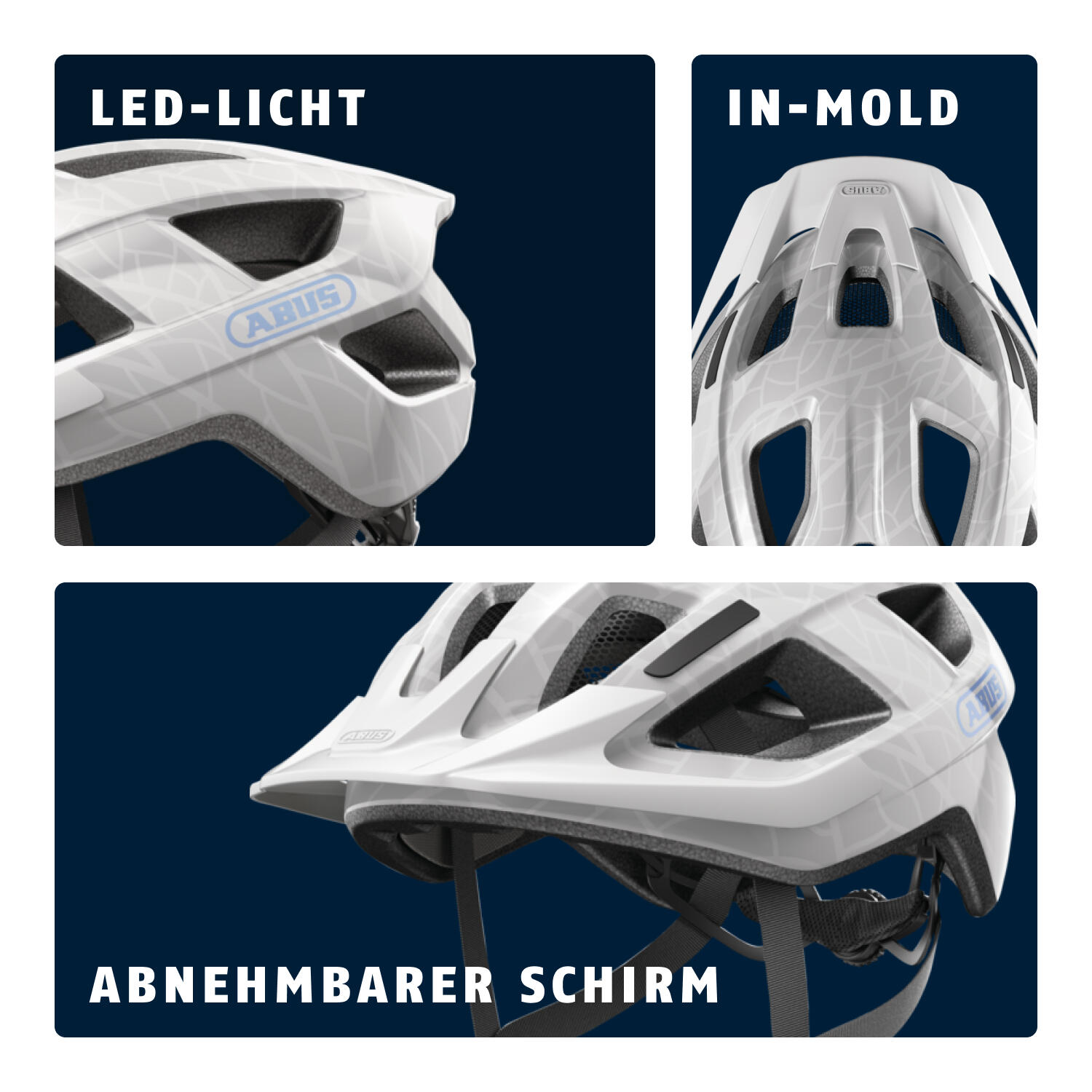 Casco de bicicleta Abus Aduro 3.0 LED Blanco M 52-58 cm 4/7