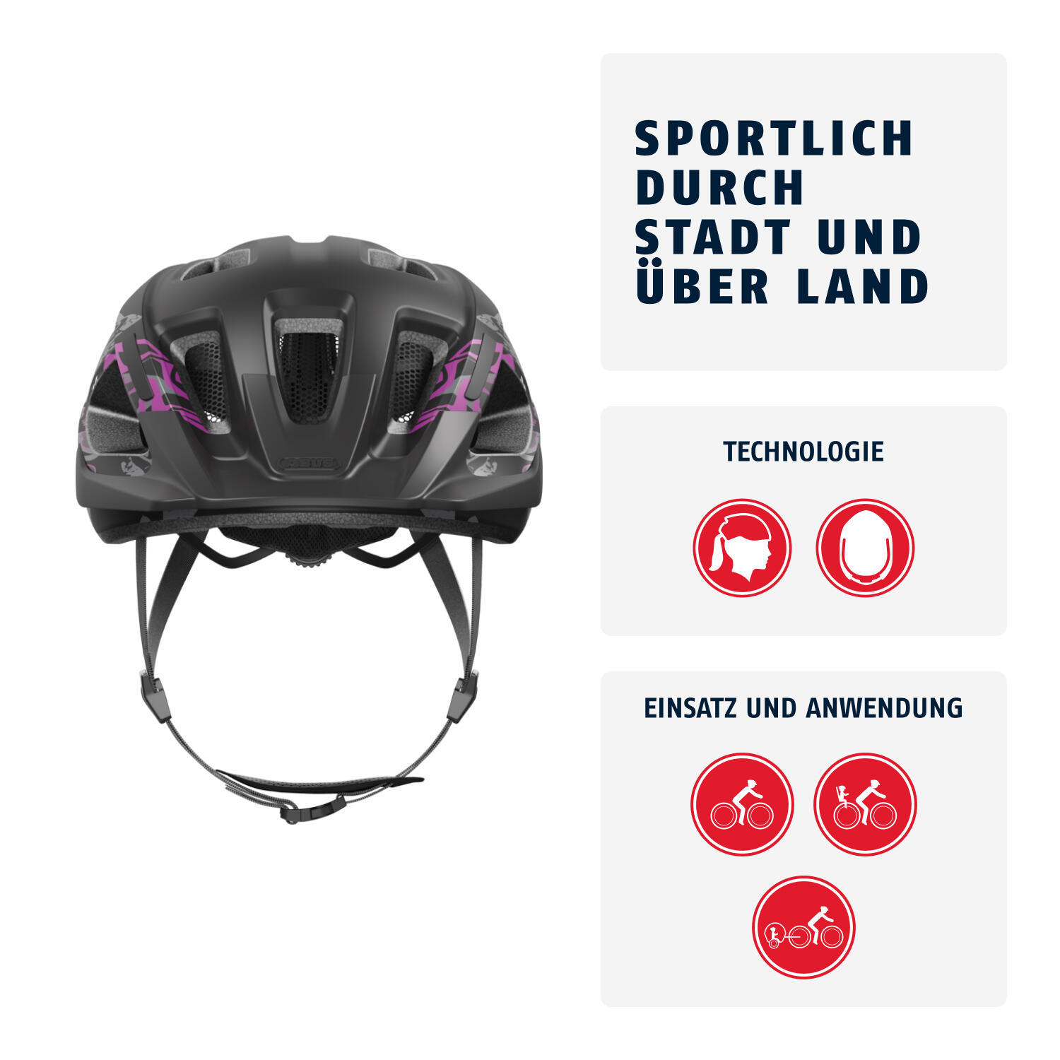 Abus Aduro 3.0 LED Maori Blackberry M (52–58 cm) 2/7