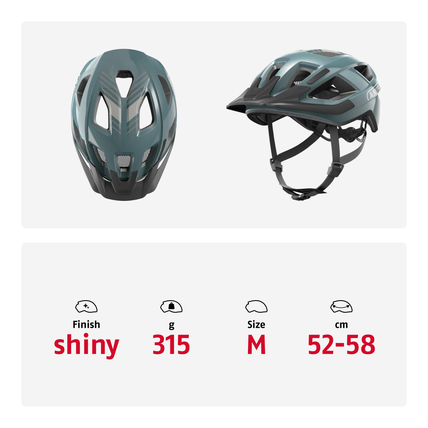 Casque de vélo de ville Aduro 3.0 LED, glacier blue 5/7