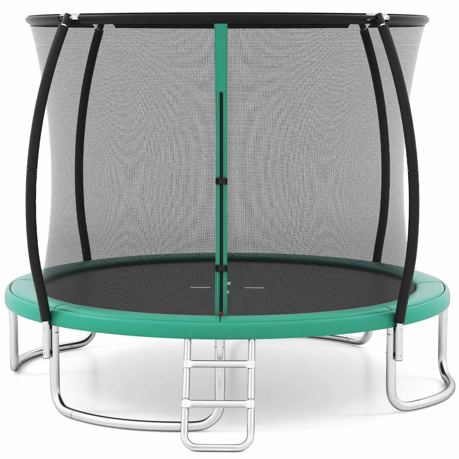 12FT Outdoor Round Trampoline w/Ladder Steel Frame 366x366x269