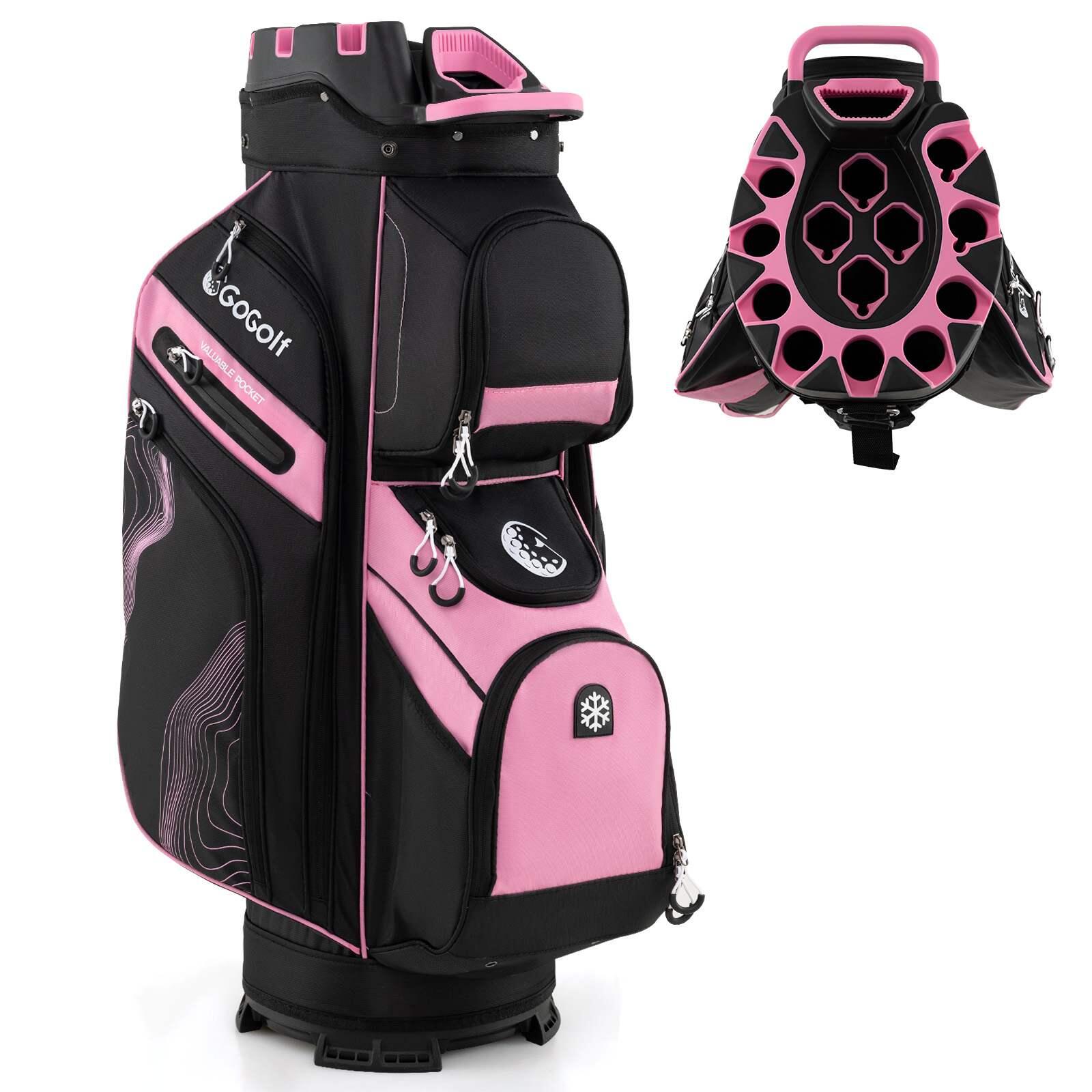 Golf Cart Bag  w/14-Way Dividers & 11 Pockets for Adult 27x27x127