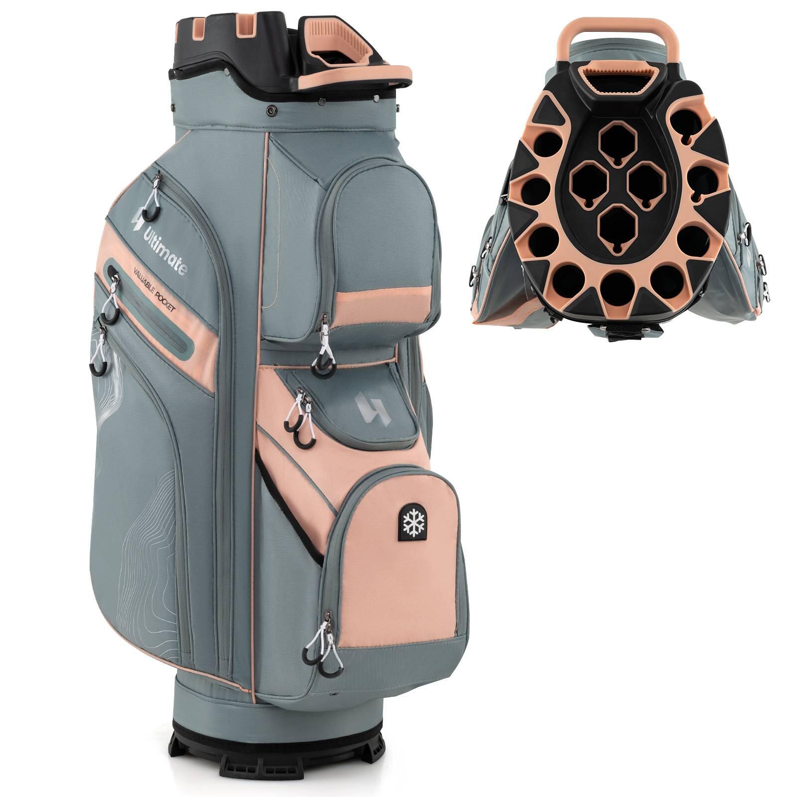 Golf Cart Bag  w/14-Way Dividers & 11 Pockets for Adult 27x27x127