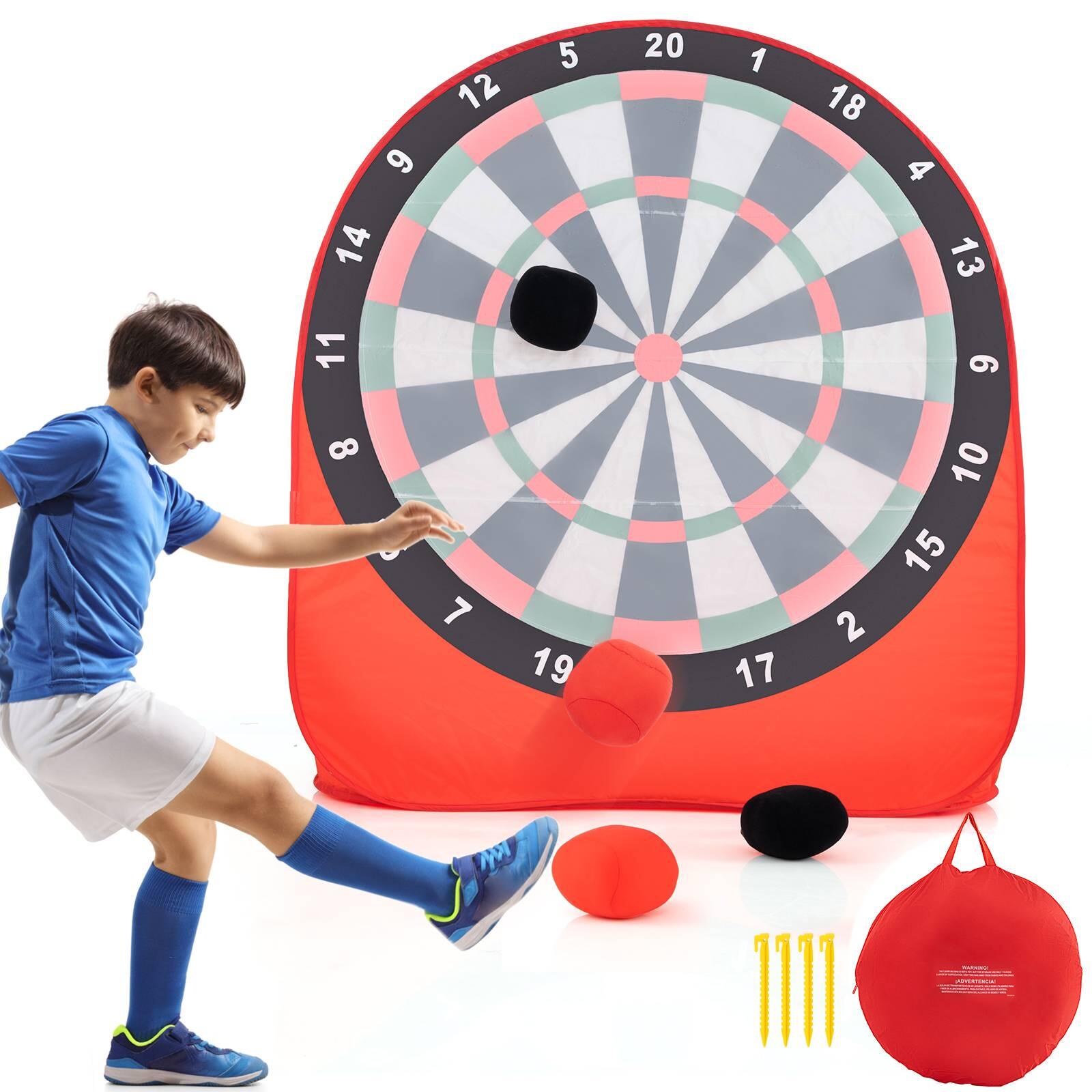 Foldable & Portable Dartboard Soccer Target Red 145x132x162