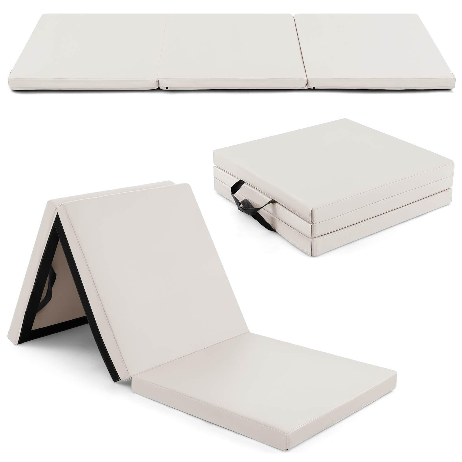 180x60cm Portable Gymnastics Mat 3-Fold Tumbling Mat w/Handles