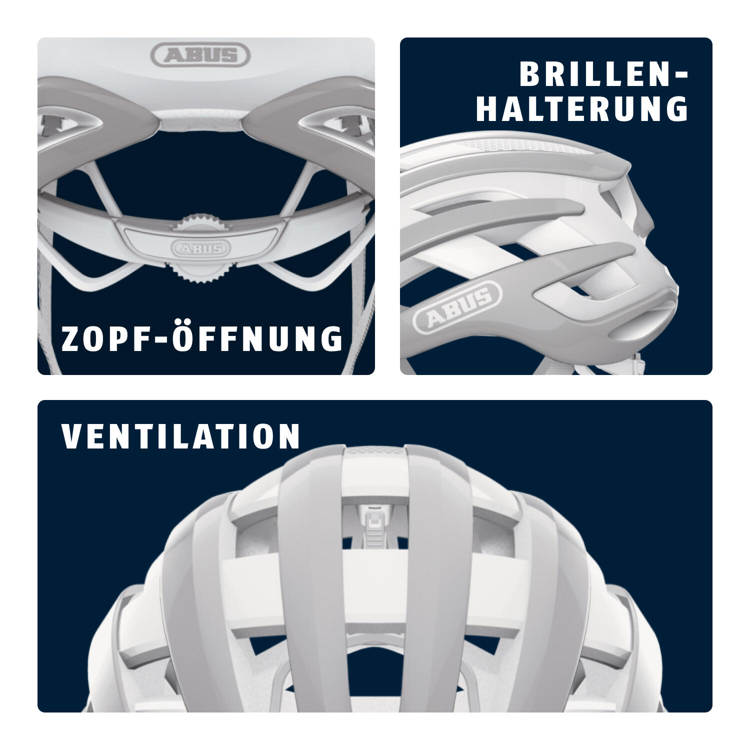 Casque ABUS Airbreaker Pure Grey L 59-61cm 3/7