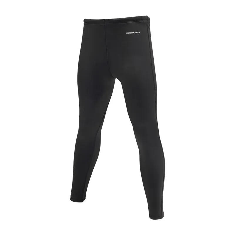 0.8mm Child's Thin Thermal Fleece Tights - Black