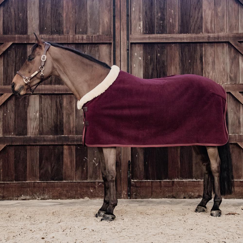 Fleece rug show 'heavy' bordeaux 160-7'0 4/5