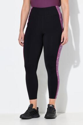 Damen Sport-Leggings Blüten schmales Bein Taschen recycelt
