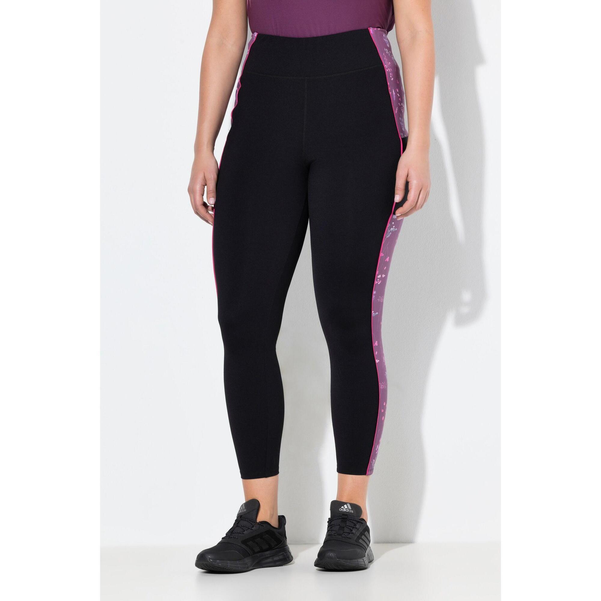 Ulla Popken - Femme Legging De Sport Jambes Ajustées Poches Matière Recyclée - Legging - Noir - Decathlon