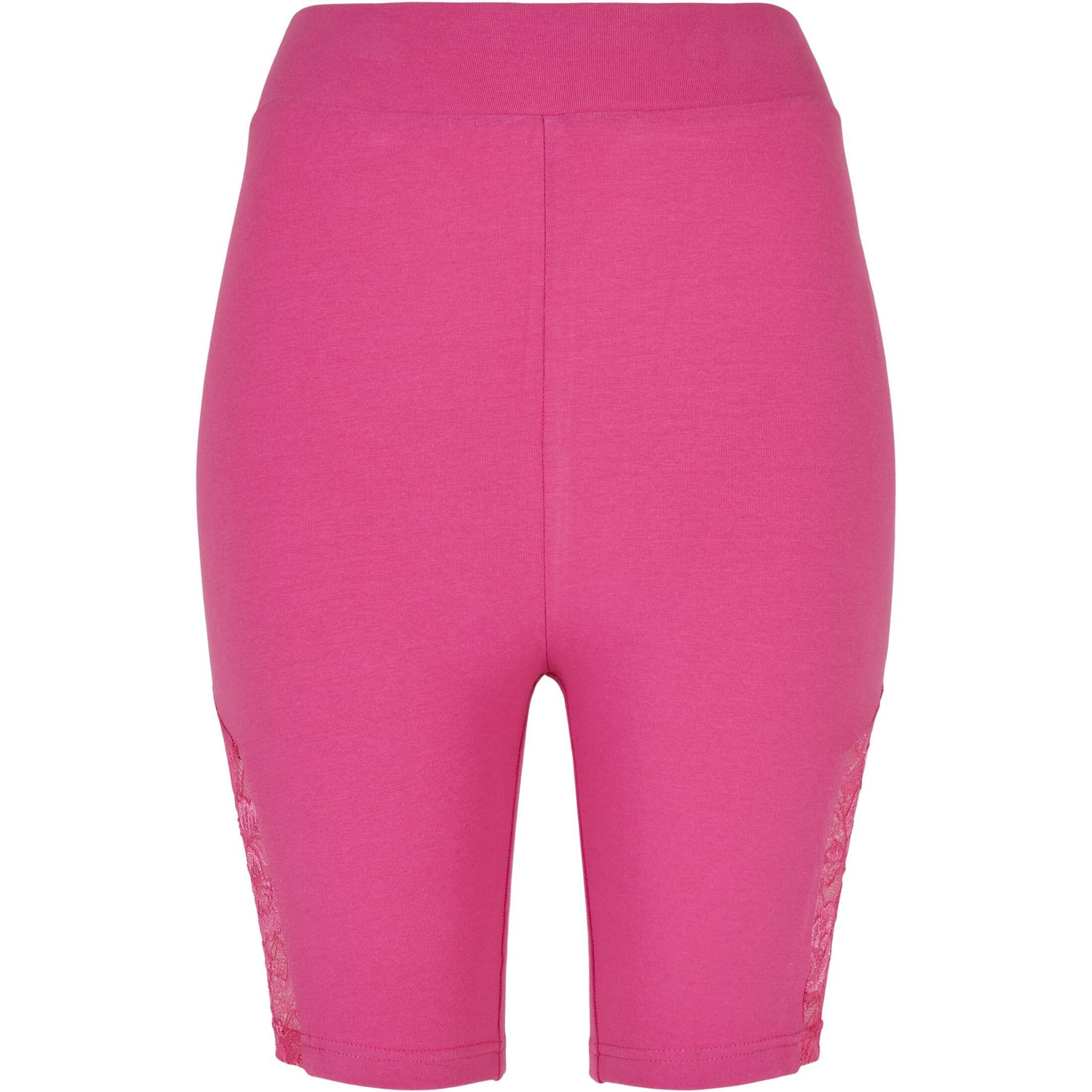 Urban Classics - Cuissard Taille Haute Avec Empiècement En Dentelle Femme Urban Classics - Cuissard De Running - Violet - Decathlon