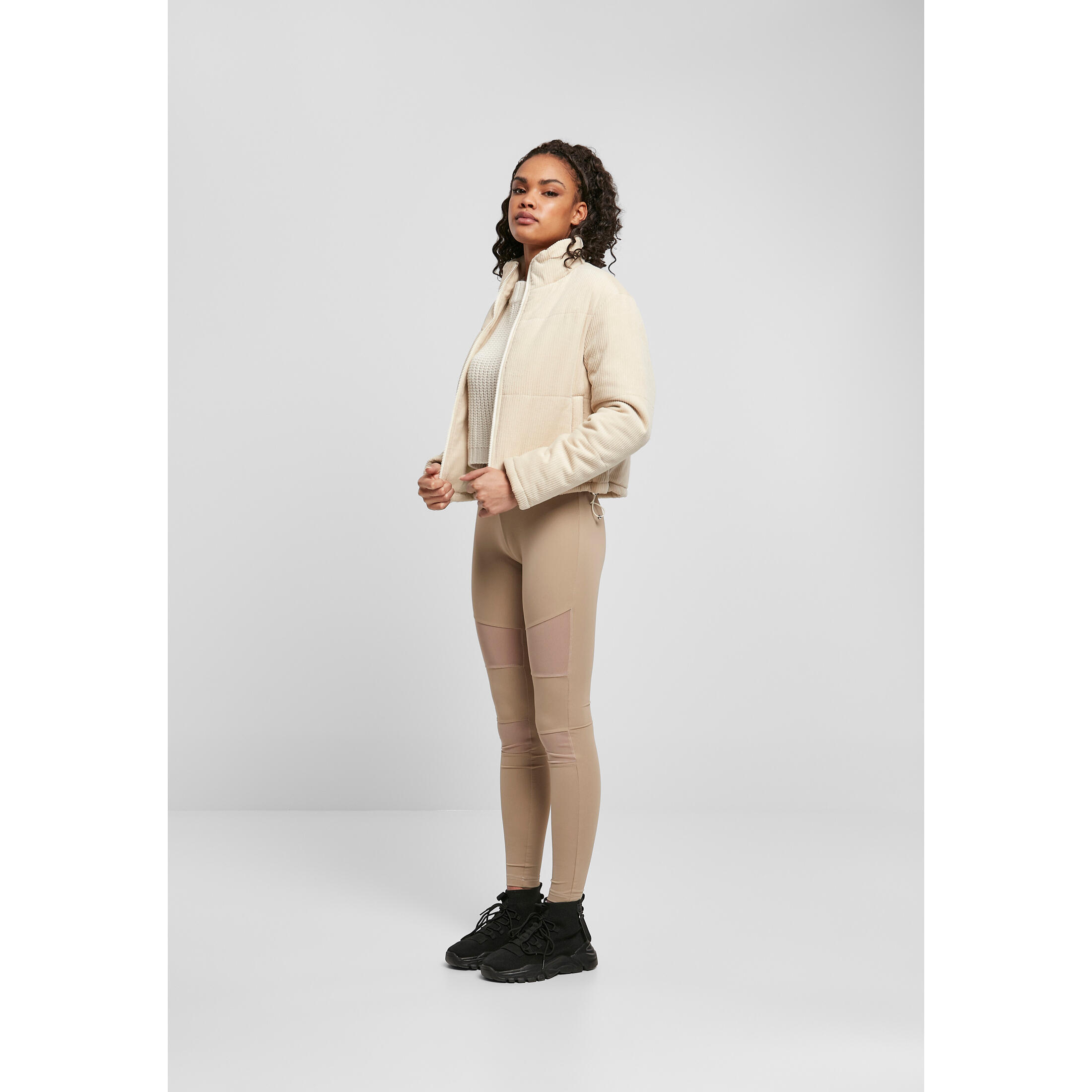Urban Classics - Veste Femme Urban Classics Corduroy Puffer-grandes Tailles - Doudoune Synthétique - Blanc - Decathlon