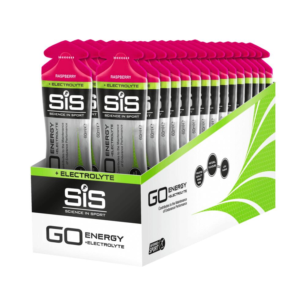 SCIENCE IN SPORT SIS GO Energy + Electrolyte Gels (30x60ml) Raspberry