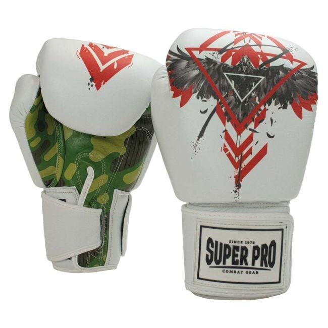 Manusi de Box Super Pro Combat Raven Rosu/Negru/Alb