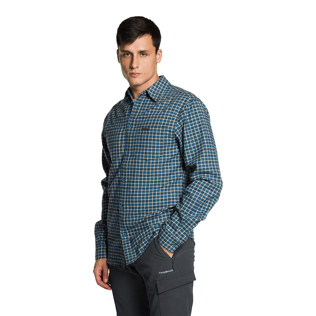 Camisa mangas largas para Hombre Trangoworld Runkel Azul 3/6