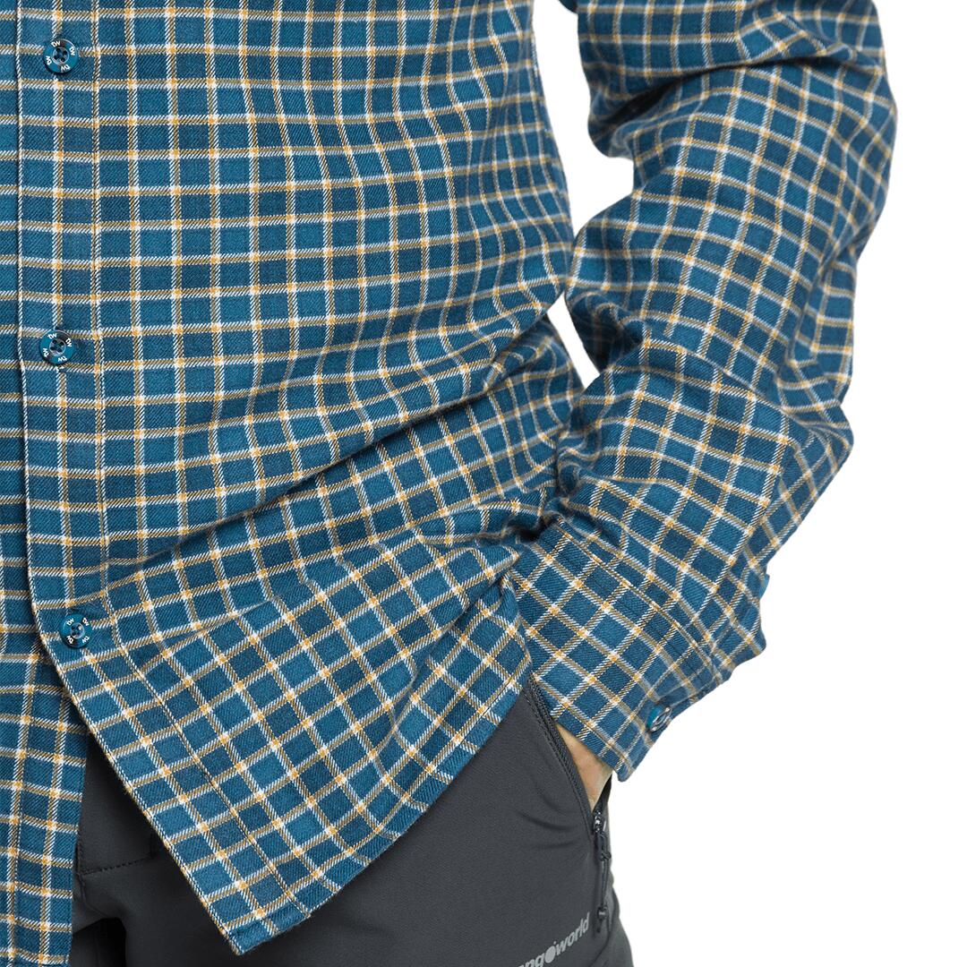 Camisa mangas largas para Hombre Trangoworld Runkel Azul 4/6