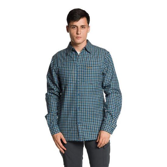 Camisa mangas largas para Hombre Trangoworld Runkel Azul
