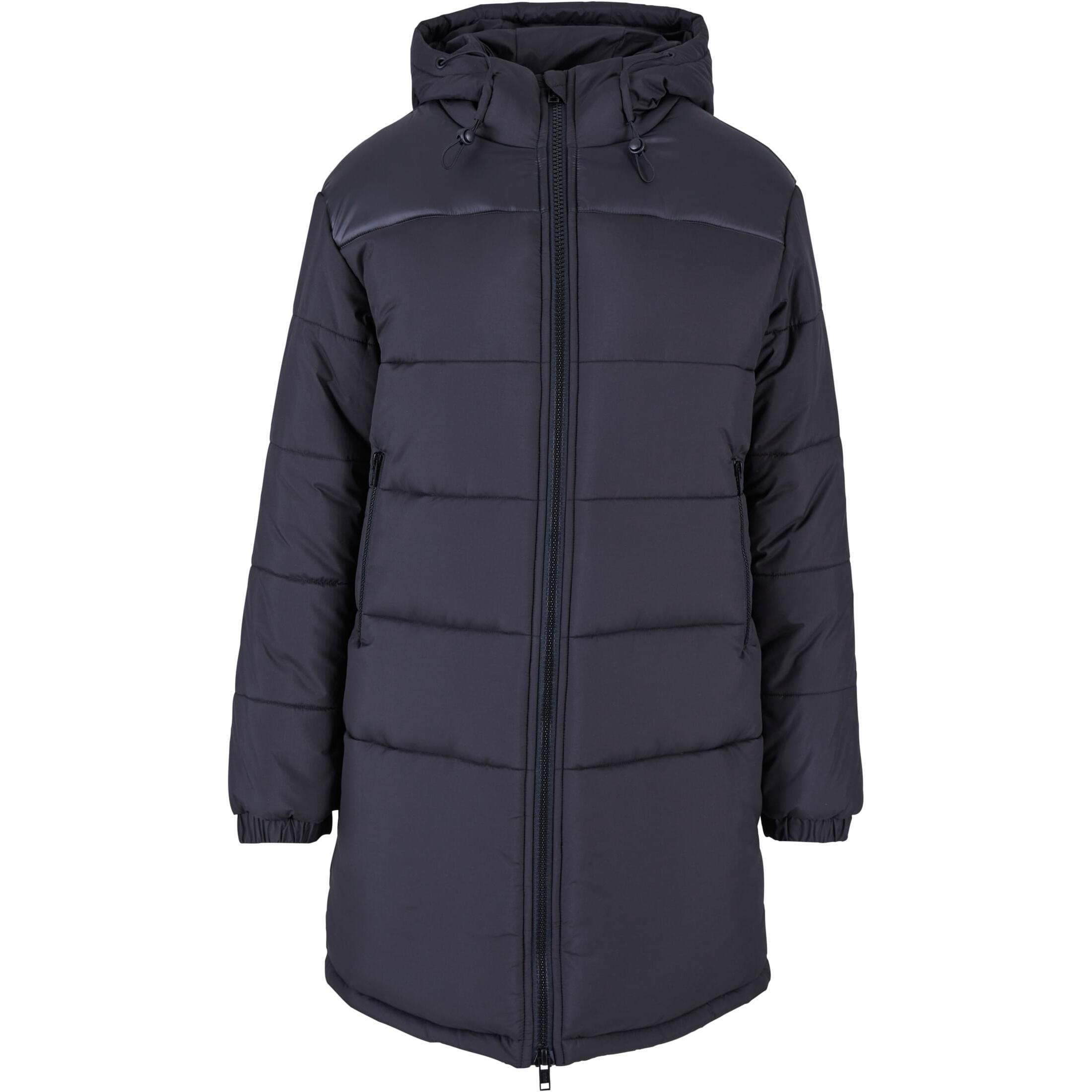 Urban Classics - Doudoune Longue À Capuche Femme Urban Classics Mixed - Doudoune Synthétique - Noir - Decathlon