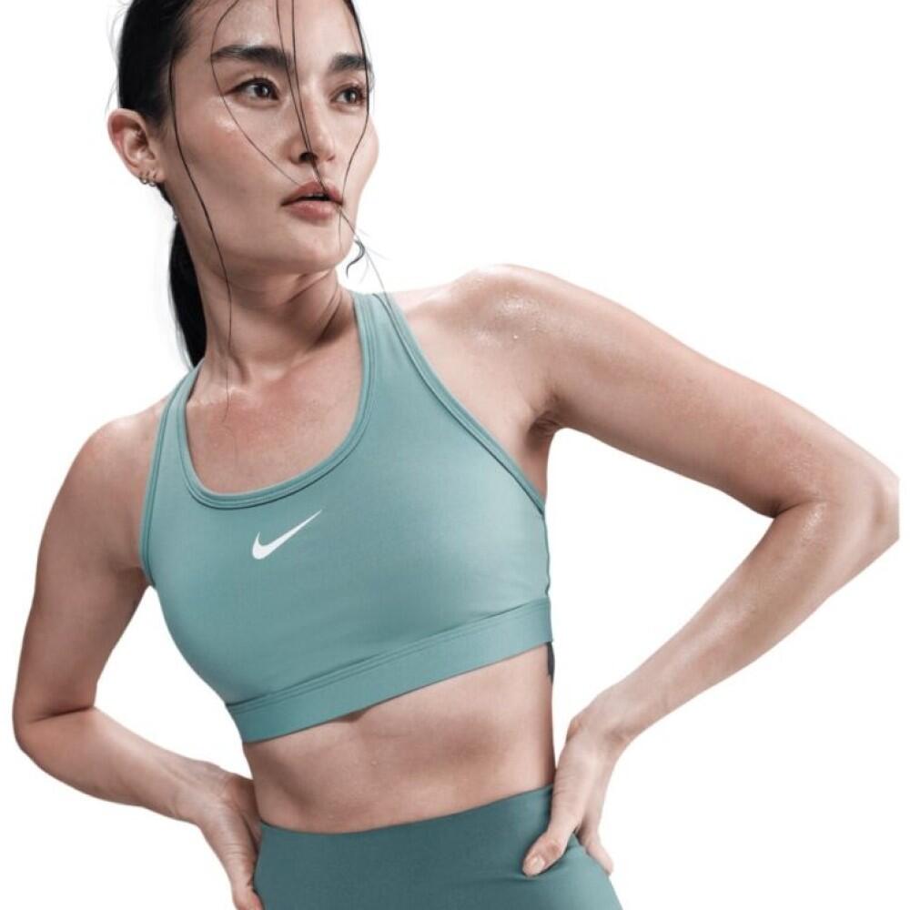 Nike Swoosh Medium Support Sport BH Dames Groen 2/4