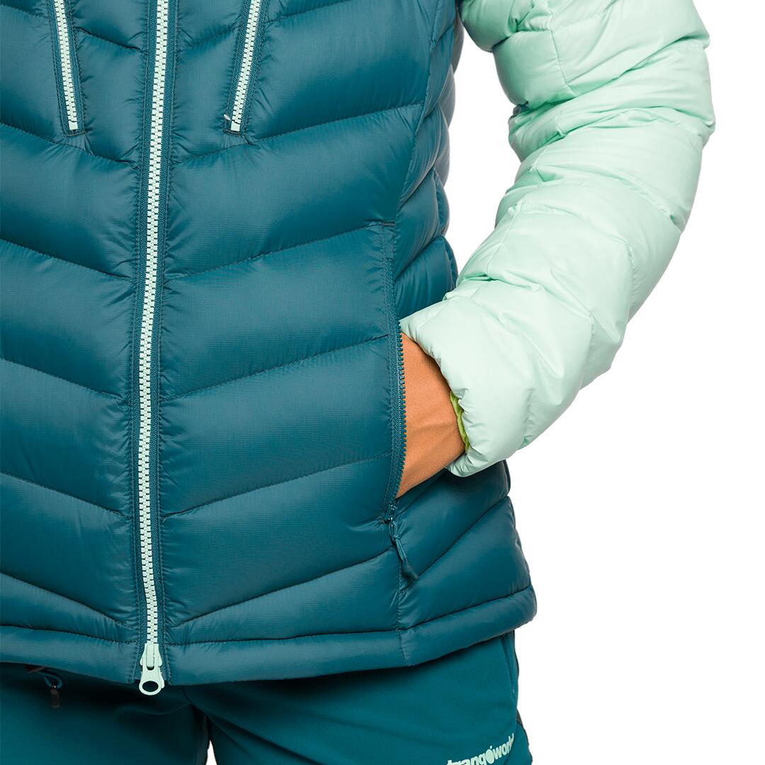 Plumífero para Mujer Trangoworld Leynar v02 Verde/Verde/Verde 190g 700cuin 5/7