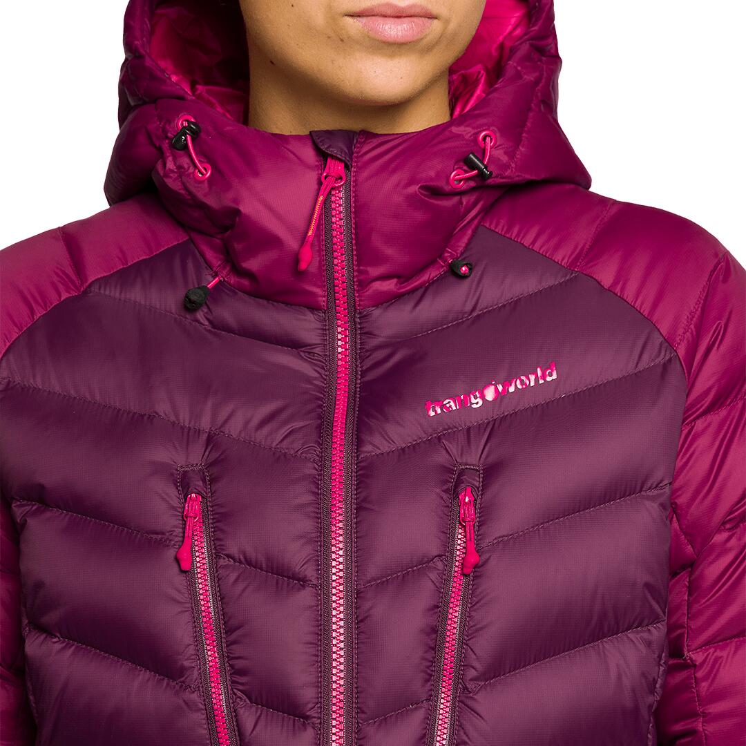 Plumífero para Mujer Trangoworld Leynar v02 Morado/Morado/Rojo 190g 700cuin 6/7
