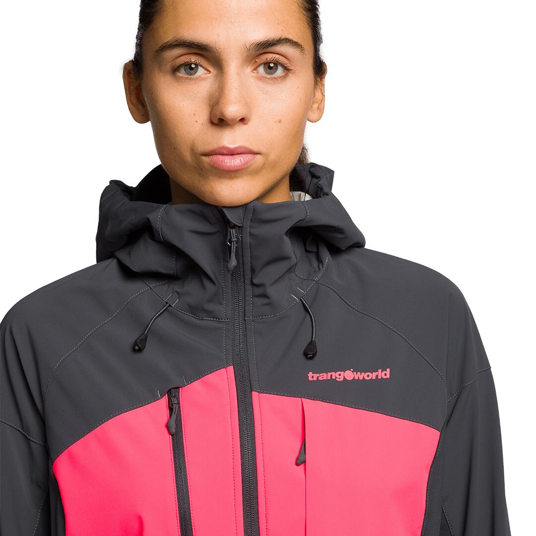 Softshell para Mujer Trangoworld Palu Gris/Rosa/Gris 6/7