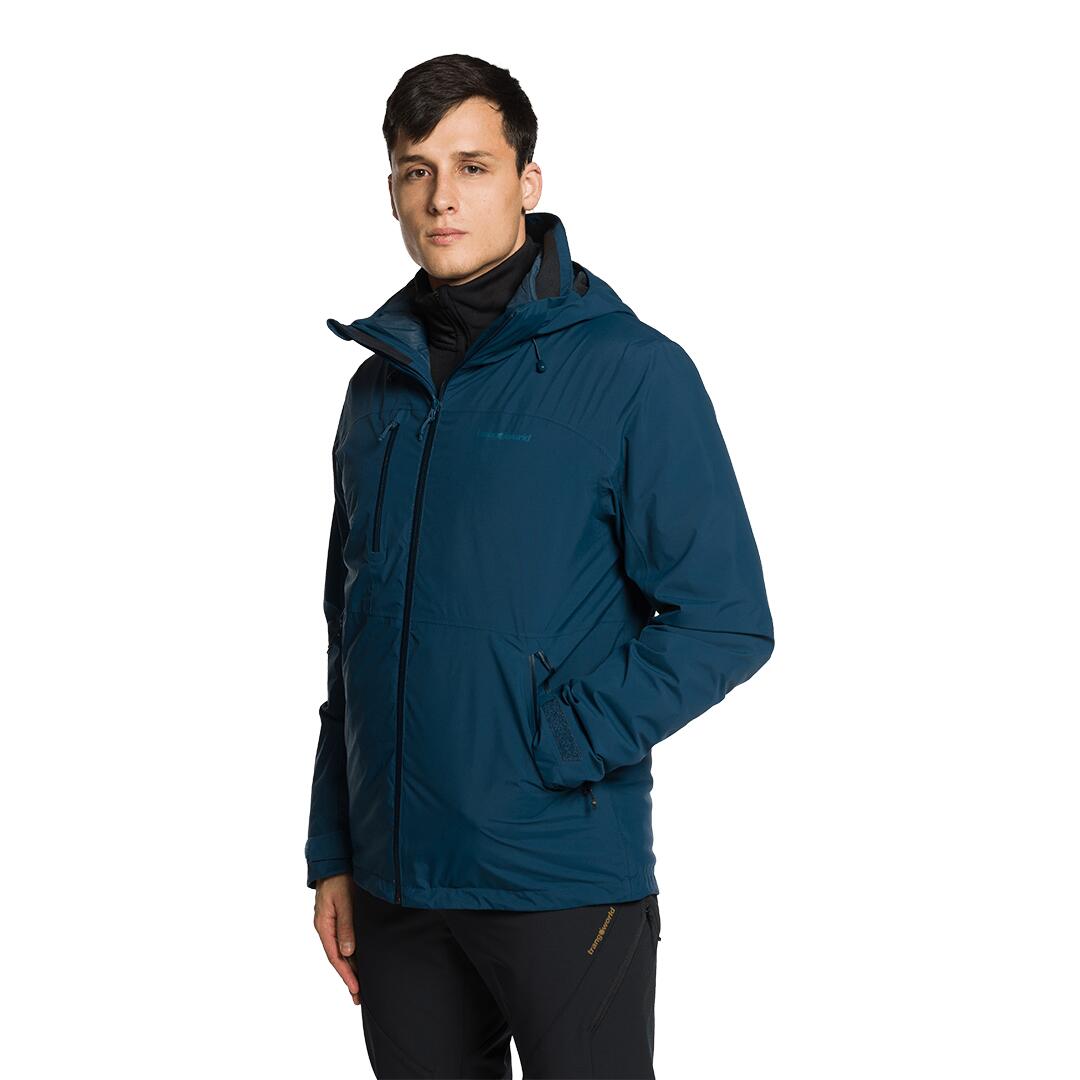 Chaqueta 3 en 1 para Hombre Trangoworld Salama complet Azul/Negro Impermeable 3/7