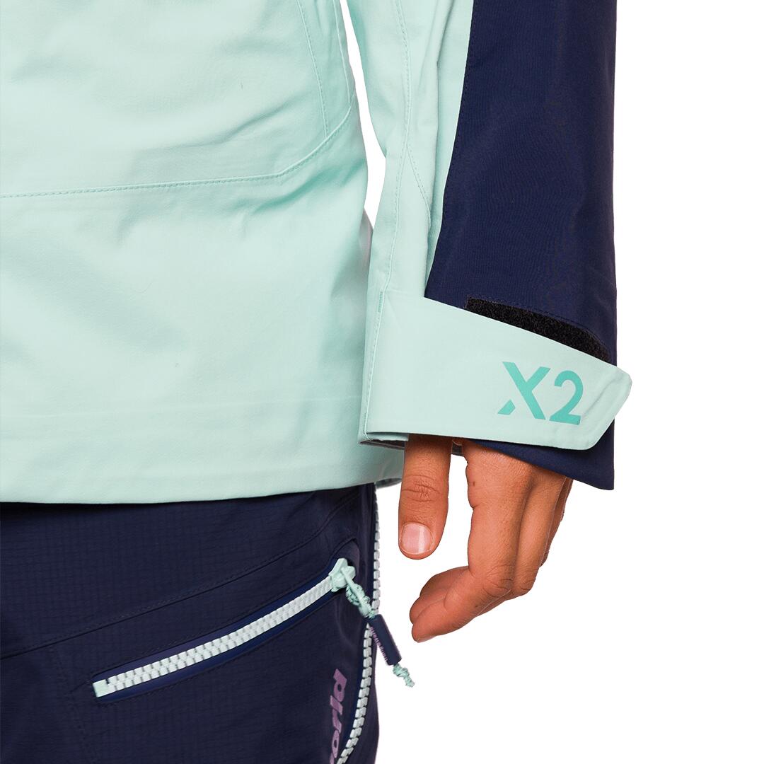 Chaqueta para Mujer Trangoworld Trx2 shell wm evo Verde/Negro/Azul Impermeable 4/7