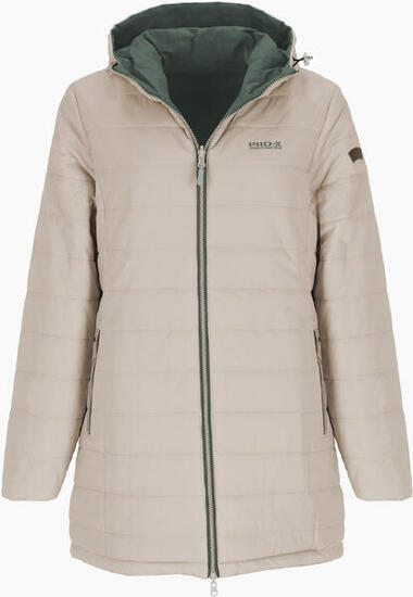 Manteau réversible Femme IDA Vert foncé/Grège
