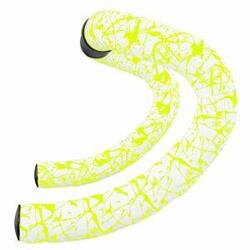 Ruban de cintre de cyclisme Supacaz - Splat White - Neon Yellow