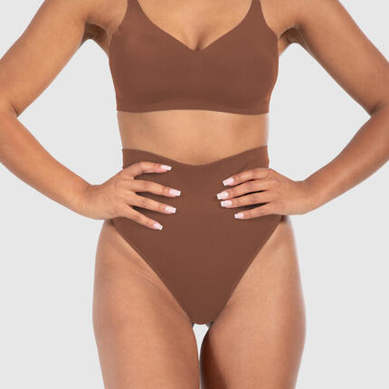 Damen Mid Waist String Nysa Braun