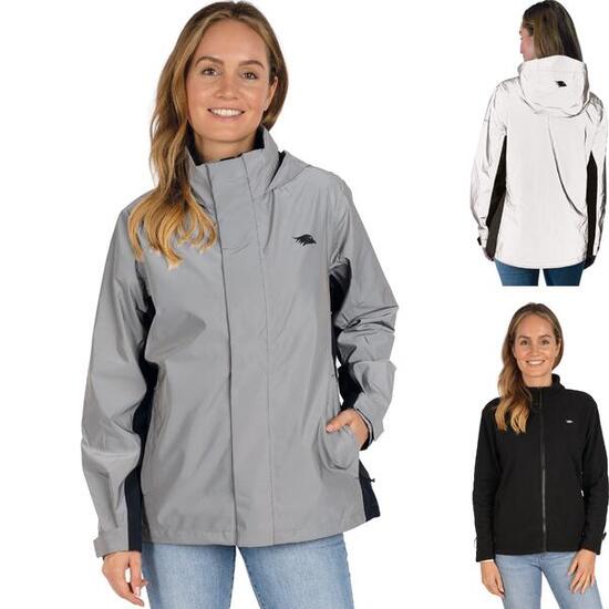 3-in-1 Jacke Damen Regenjacke wasserdicht & reflektierend - mit Fleece Zipp-In
